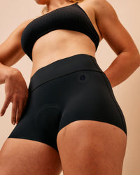 Super absorbent sports undies | Narrow Waist | Boy Short | Black 3