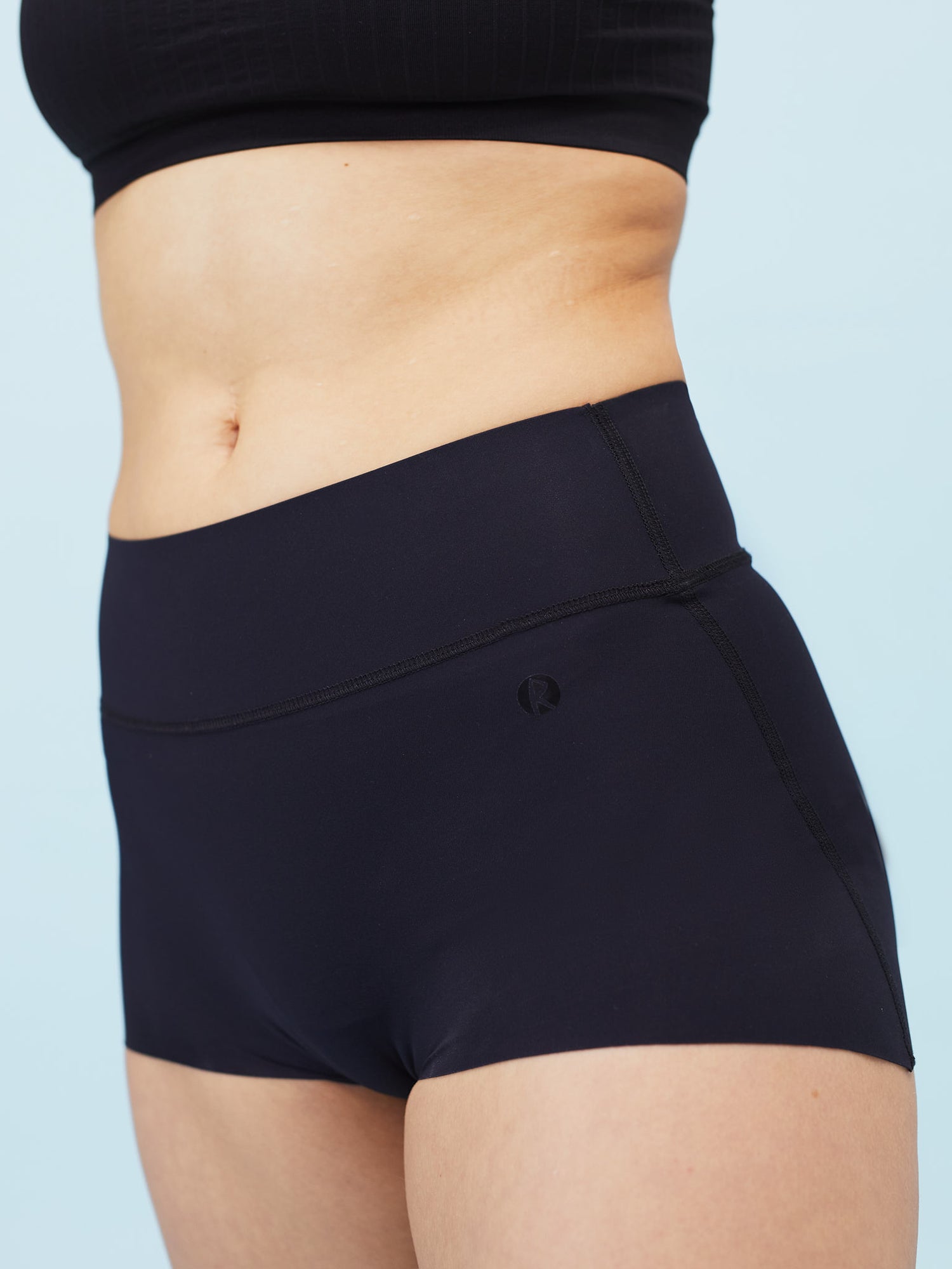Sweat-free sports undies | Boy Short | Black 2