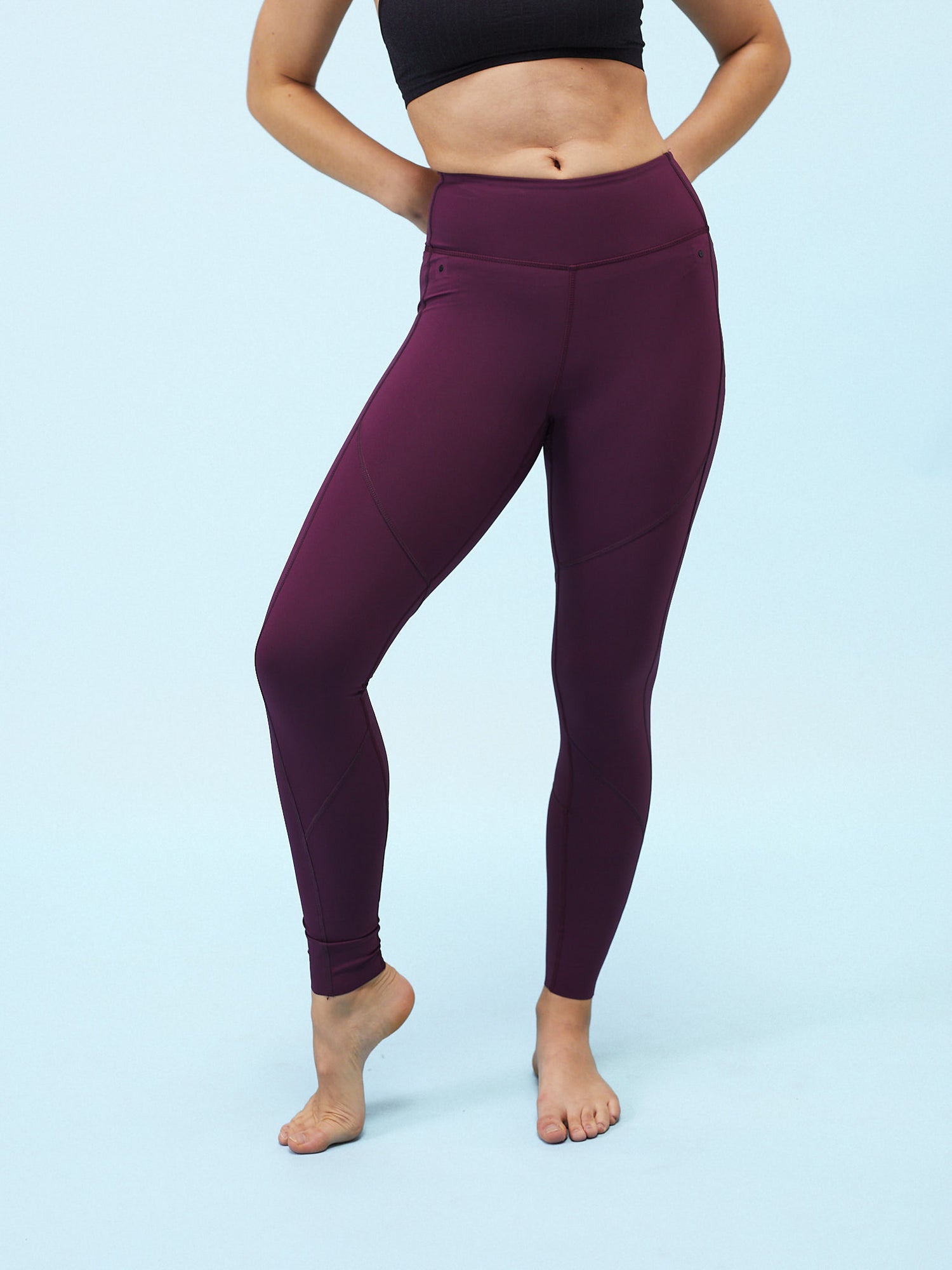 No-see-through-leggings | Dark Cherry | 5