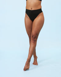 Sweat-free sports undies | Thong | Black 1