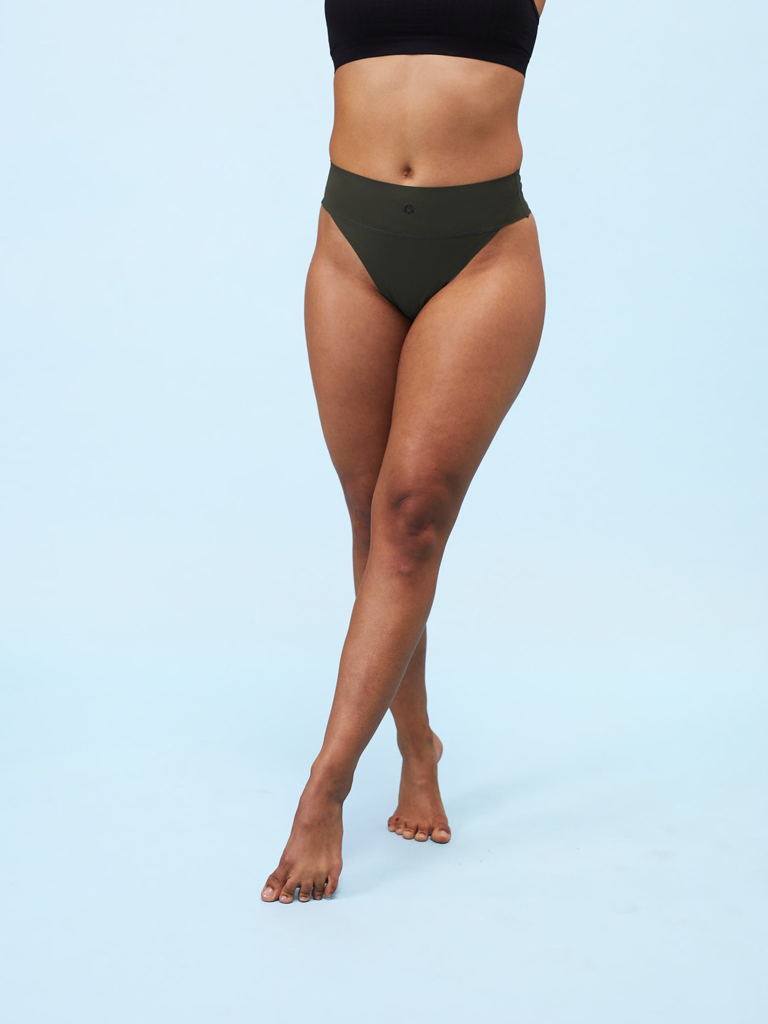 Sweat-free sports undies | Thong | Burnt Olive 2