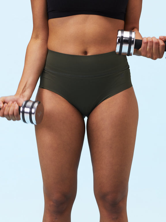 Sweat-free sports undies | Brief | Burnt Olive 1