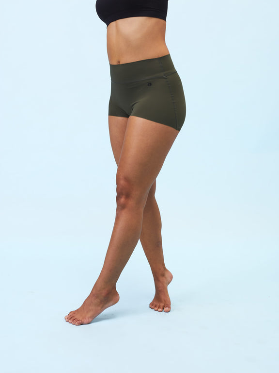 Sweat-free sports undies | Boy Short | Burnt Olive 1