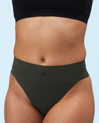 Sweat-free sports undies | Thong | Burnt Olive 1
