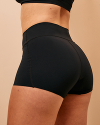 Super absorbent sports undies | Narrow Waist | Boy Short | Black 1