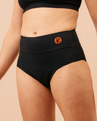 Super absorbent sports undies | Straight Waist | Brief | Black 1