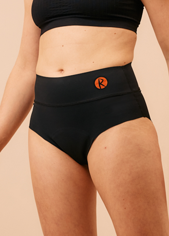 Super absorbent sports undies | Straight Waist | Brief | Black 1