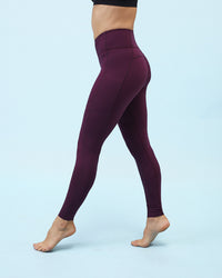 No-see-through-leggings | Dark Cherry | 2