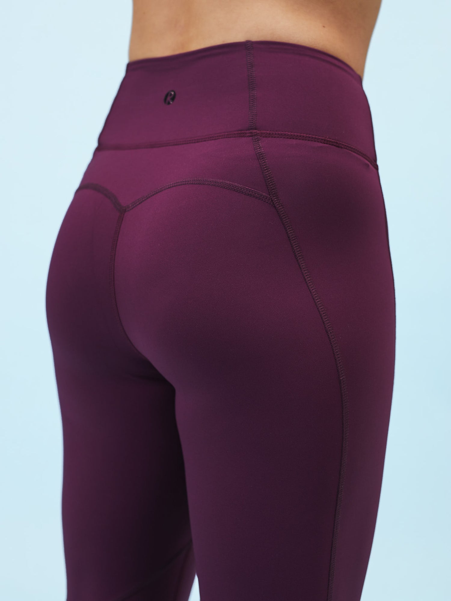 Capri Leggings With Pockets for Women Non See Through Compression Pants  Purple XL 