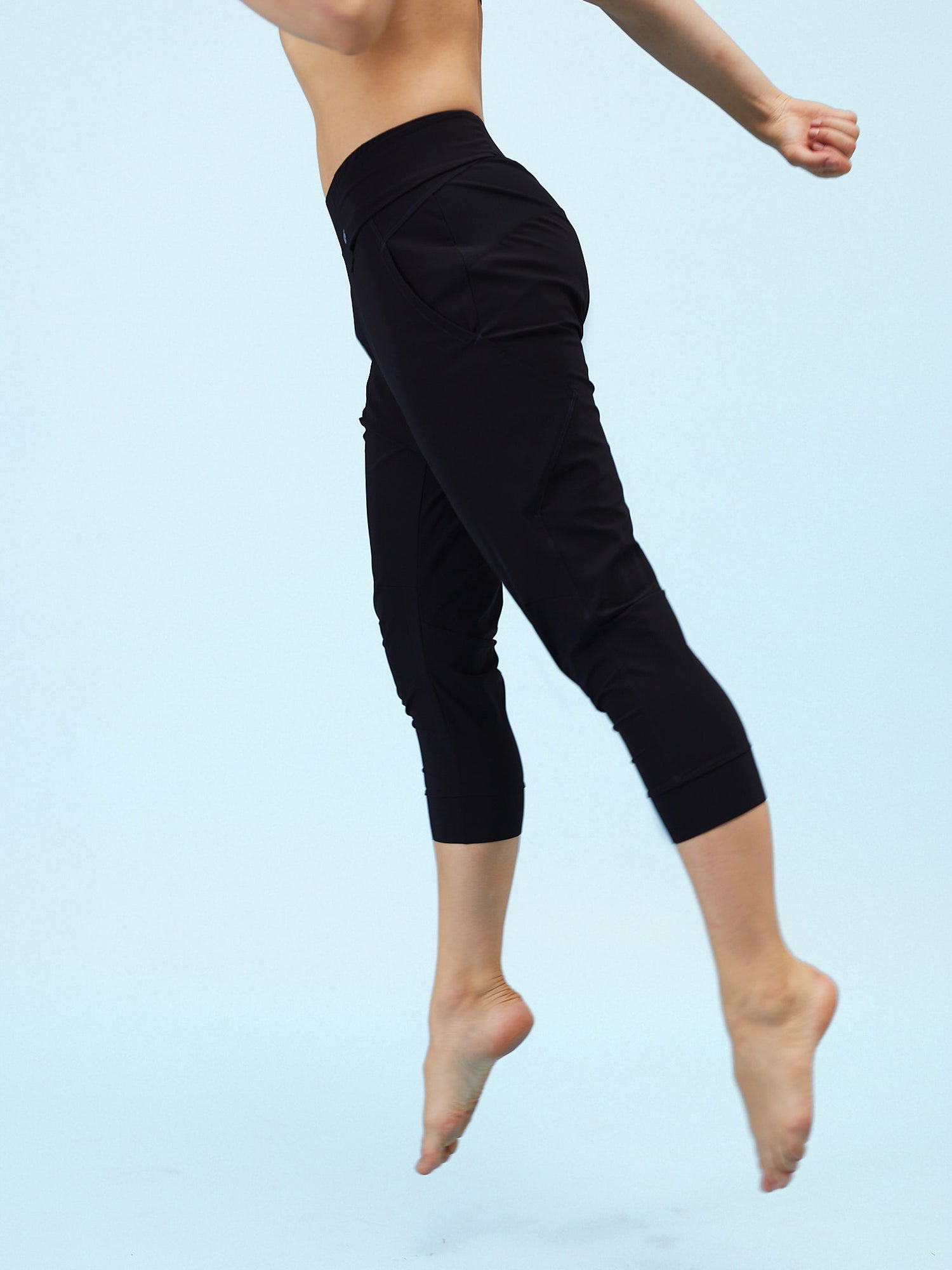 Sweaty Betty Gary Cropped Yoga Pants, Black at John Lewis & Partners