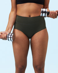 Sweat-free sports undies | Brief | Burnt Olive 1